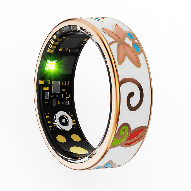 Novamos R2 Floral Enamels Art Smart Ring