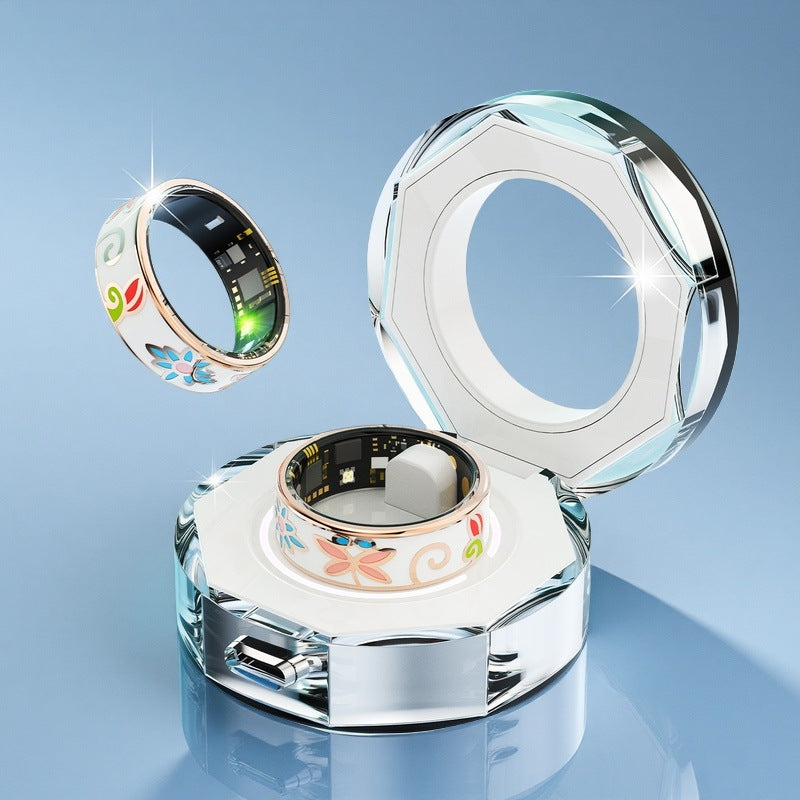 Novamos R2 Floral Enamels Art Smart Ring